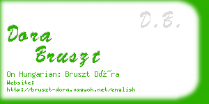 dora bruszt business card